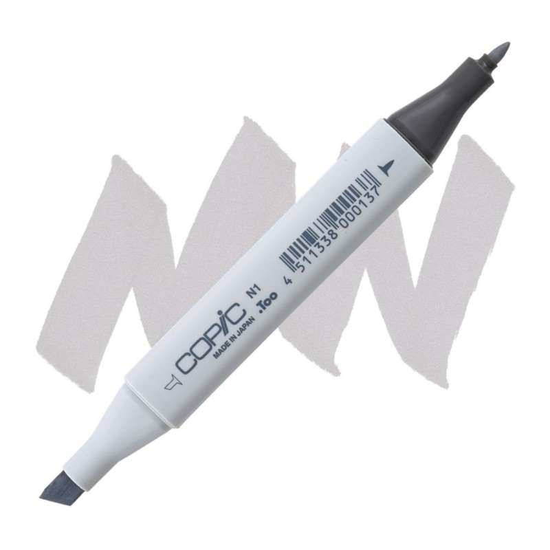 Lihová fixa COPIC Classic oboustranná Fine & Chisel, N1 Neutral gray 1