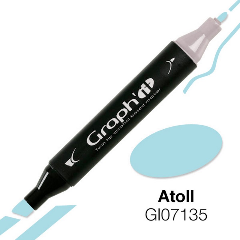 Lihová fixa GRAPH'IT oboustranná Fine & Chisel, Atoll