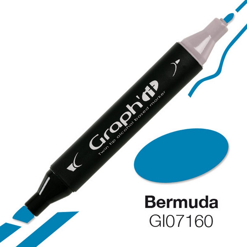 Lihová fixa GRAPH'IT oboustranná Fine & Chisel, Bermuda