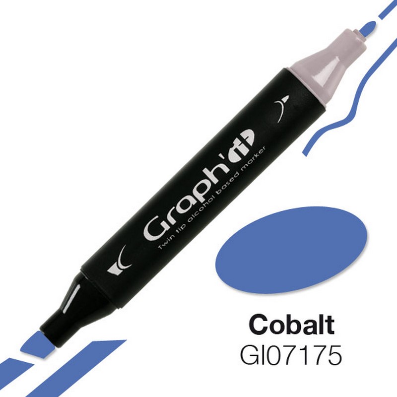 Lihová fixa GRAPH'IT oboustranná Fine & Chisel, Cobalt