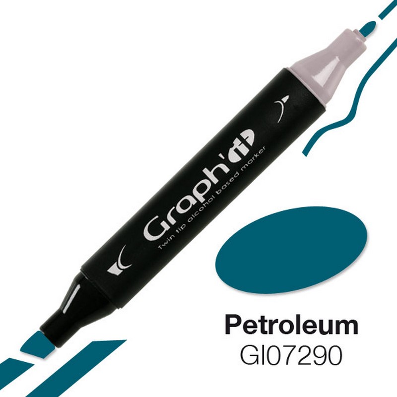 Lihová fixa GRAPH'IT oboustranná Fine & Chisel, Petroleum
