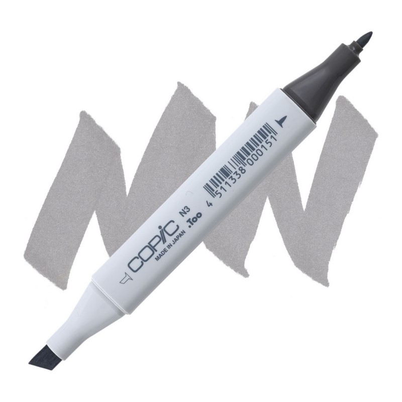 Lihová fixa COPIC Classic oboustranná Fine & Chisel, N3 Neutral gray 3