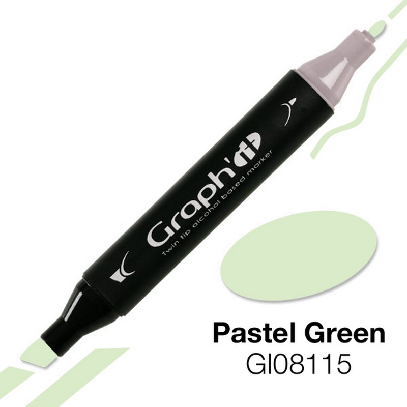 Lihová fixa GRAPH'IT oboustranná Fine & Chisel, Pastel Green