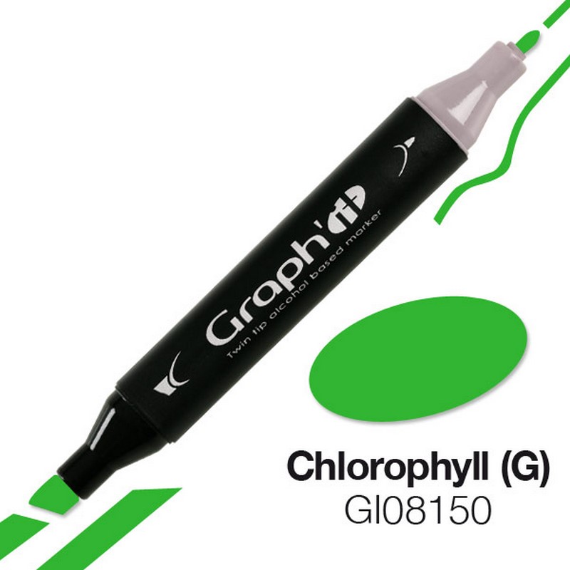 Lihová fixa GRAPH'IT oboustranná Fine & Chisel, Chlorophyll