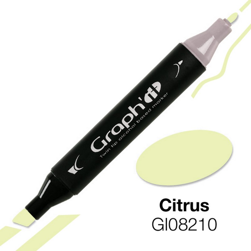 Lihová fixa GRAPH'IT oboustranná Fine & Chisel, Citrus