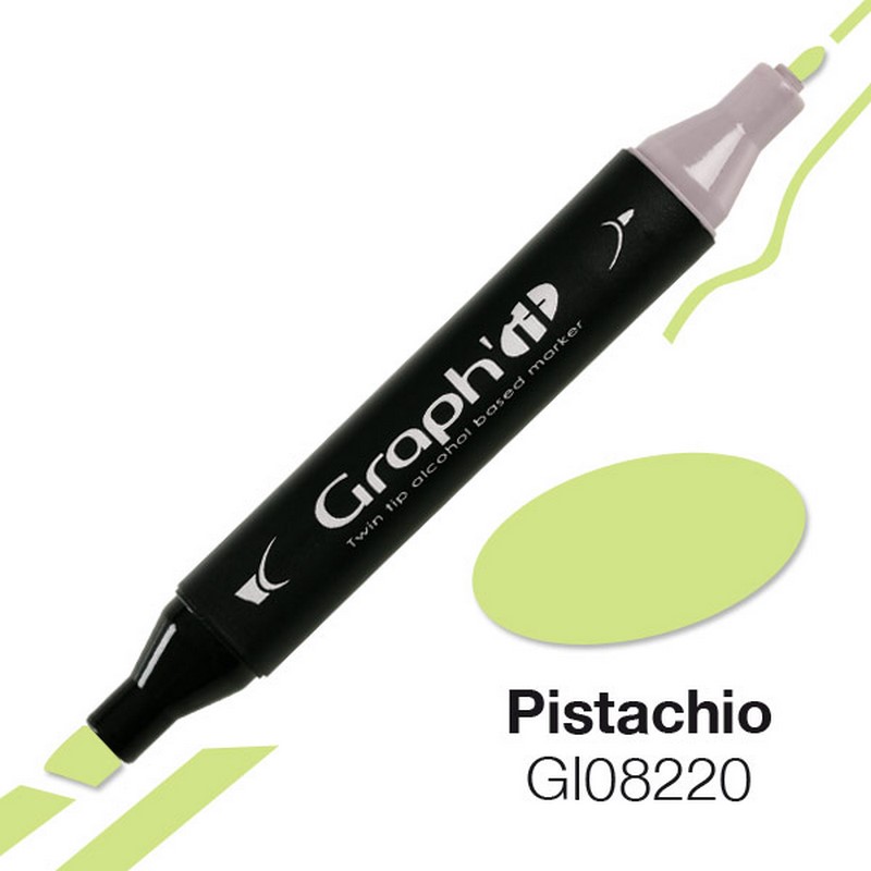 Lihová fixa GRAPH'IT oboustranná Fine & Chisel, Pistachio