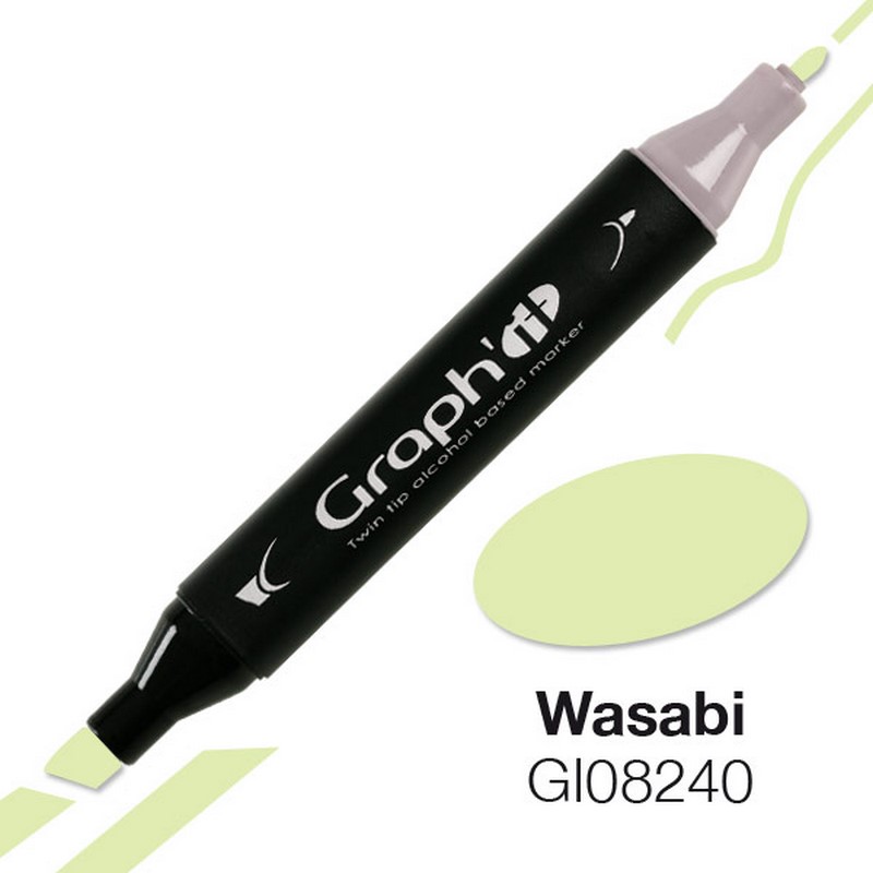 Lihová fixa GRAPH'IT oboustranná Fine & Chisel, Wasabi