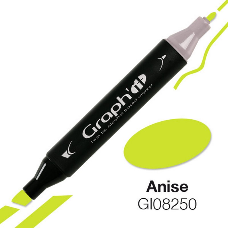 Lihová fixa GRAPH'IT oboustranná Fine & Chisel, Anise