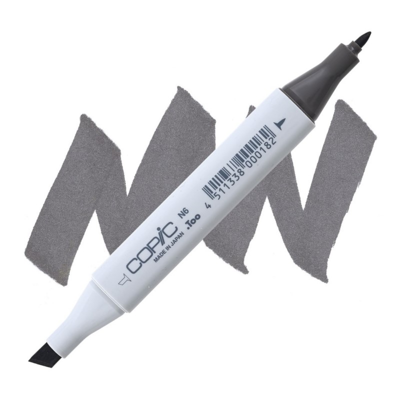 Lihová fixa COPIC Classic oboustranná Fine & Chisel, N6 Neutral gray 6