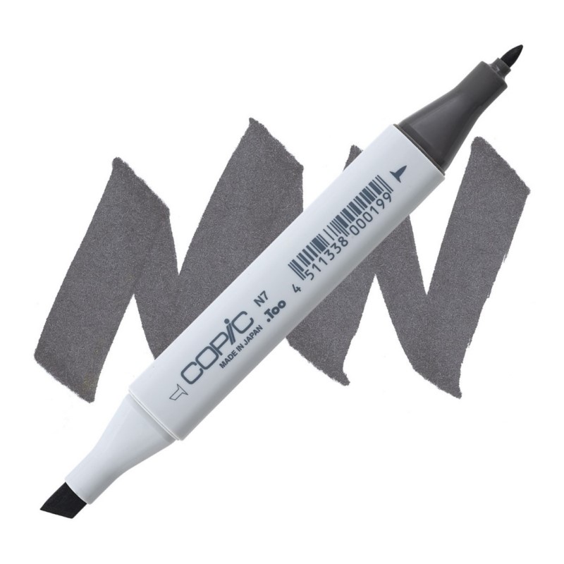 Lihová fixa COPIC Classic oboustranná Fine & Chisel, N7 Neutral gray 7