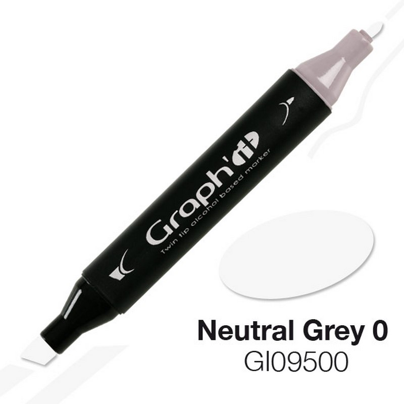Lihová fixa GRAPH'IT oboustranná Fine & Chisel, Neutral Grey 0
