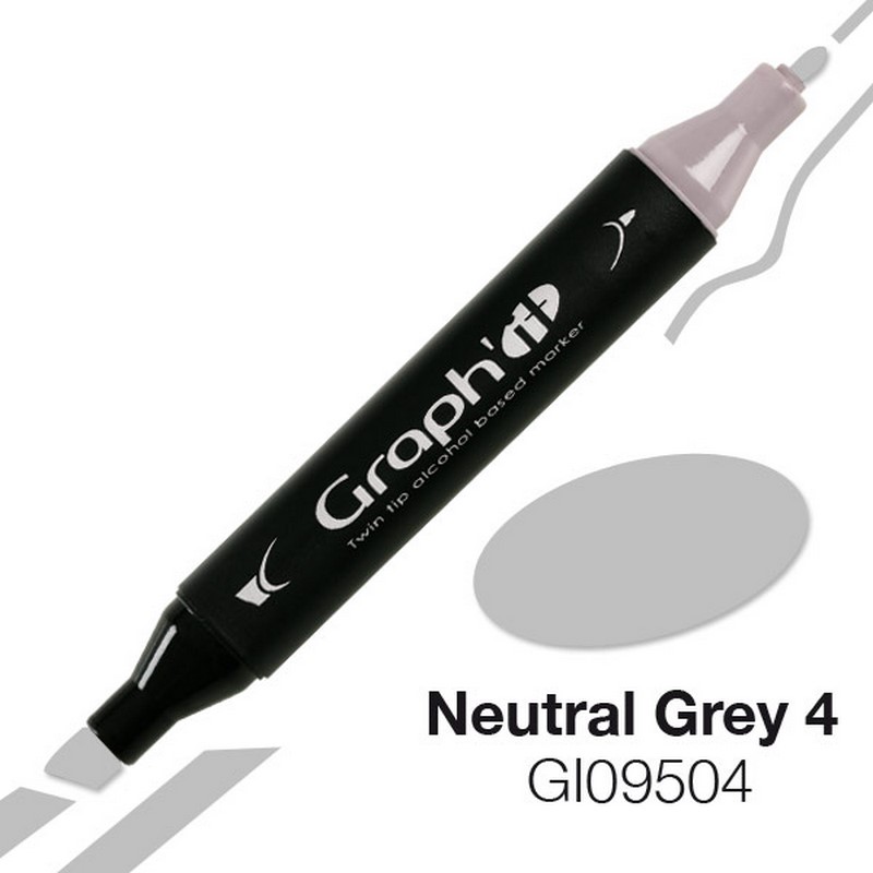Lihová fixa GRAPH'IT oboustranná Fine & Chisel, Neutral Grey 5