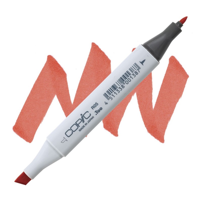 Lihová fixa COPIC Classic oboustranná Fine & Chisel, R05 Salmon red