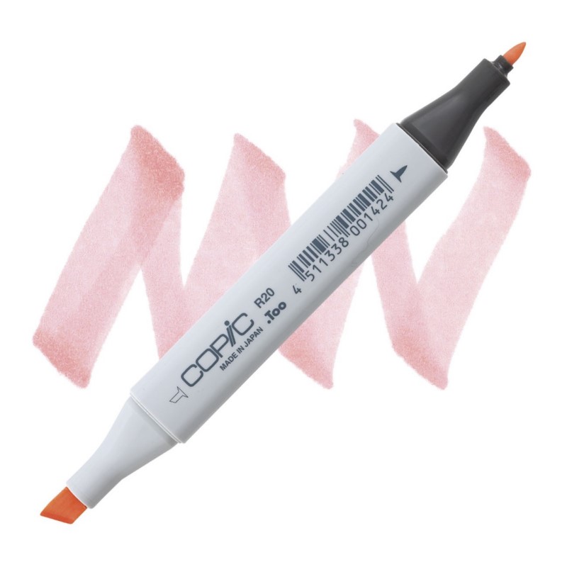 Lihová fixa COPIC Classic oboustranná Fine & Chisel, R20 Blush