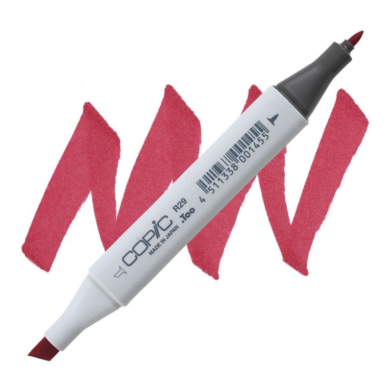 Lihová fixa COPIC Classic oboustranná Fine & Chisel, R29 Lipstick red