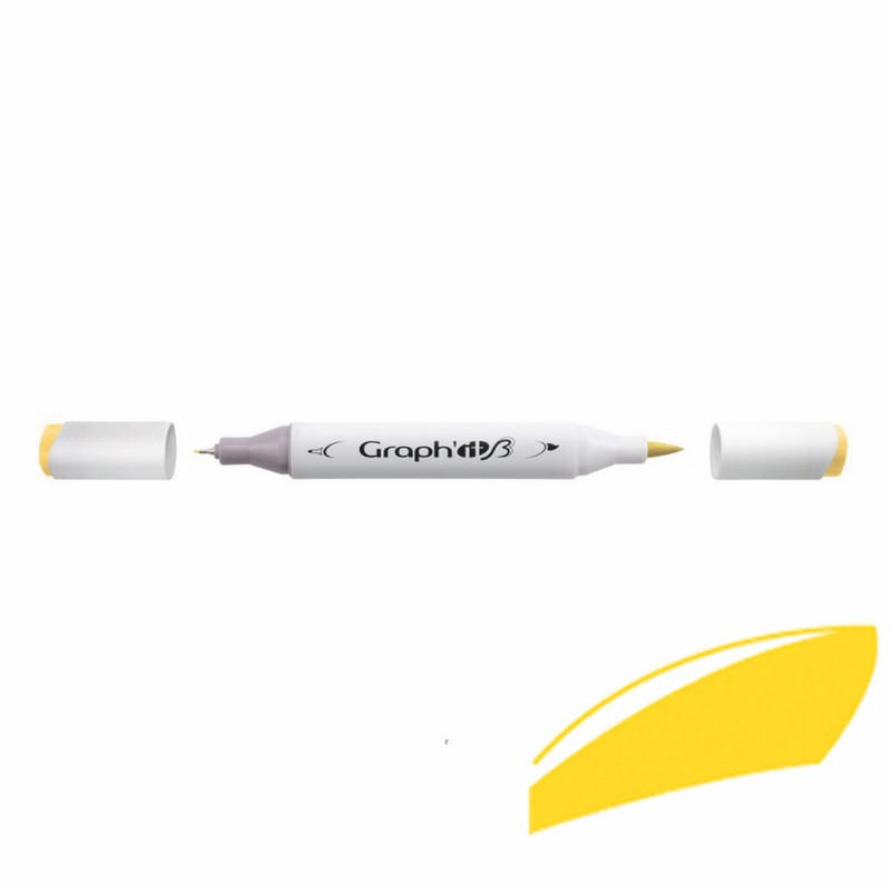 Lihová fixa GRAPH'IT oboustranná Brush & Chisel, Canary