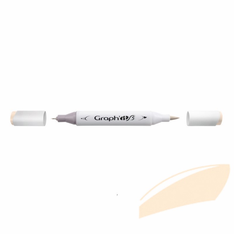 Lihová fixa GRAPH'IT oboustranná Brush & Chisel, Cream