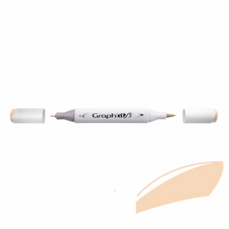 Lihová fixa GRAPH'IT oboustranná Brush & Chisel, Brown 1