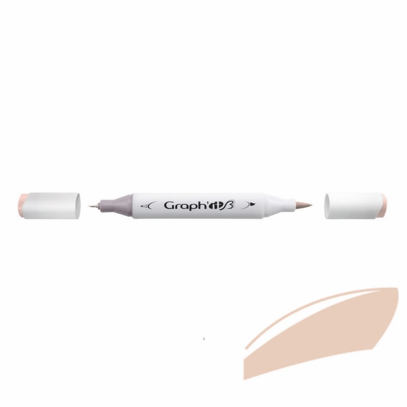 Lihová fixa GRAPH'IT oboustranná Brush & Chisel, Nude