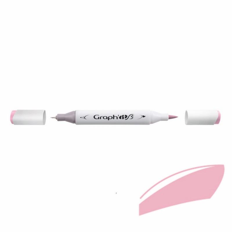 Lihová fixa GRAPH'IT oboustranná Brush & Chisel, Quartz Rose