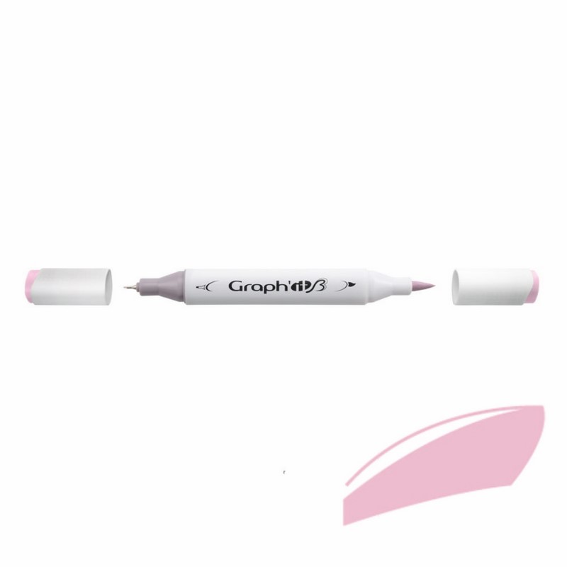 Lihová fixa GRAPH'IT oboustranná Brush & Chisel, Azalea
