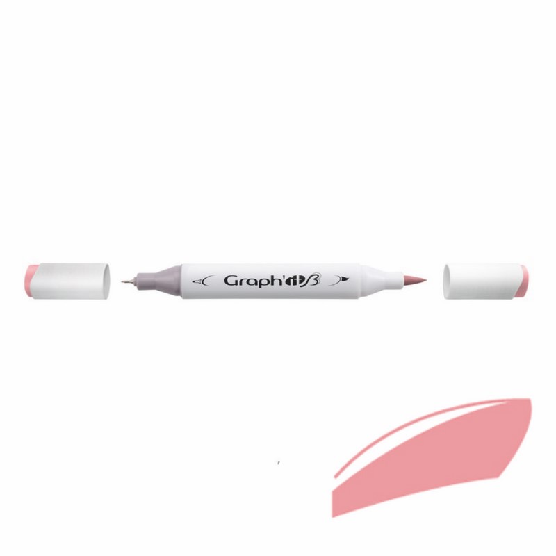 Lihová fixa GRAPH'IT oboustranná Brush & Chisel, Blush