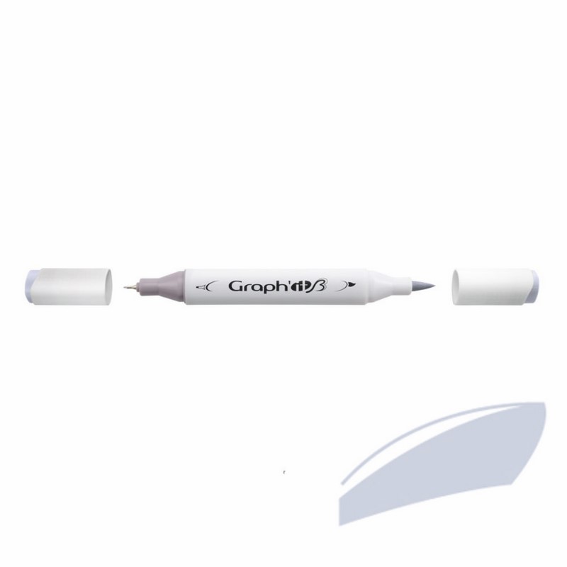 Lihová fixa GRAPH'IT oboustranná Brush & Chisel, Aqua