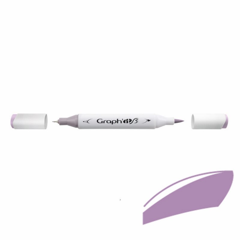 Lihová fixa GRAPH'IT oboustranná Brush & Chisel, Orchid