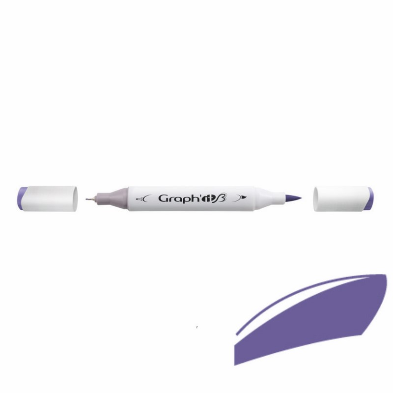Lihová fixa GRAPH'IT oboustranná Brush & Chisel, Lavender