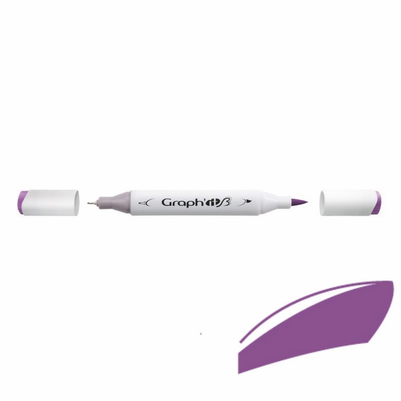 Lihová fixa GRAPH'IT oboustranná Brush & Chisel, Antik Violet