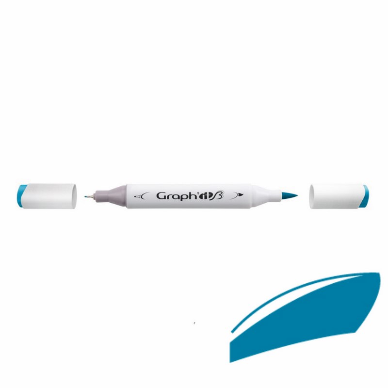Lihová fixa GRAPH'IT oboustranná Brush & Chisel, Bermuda