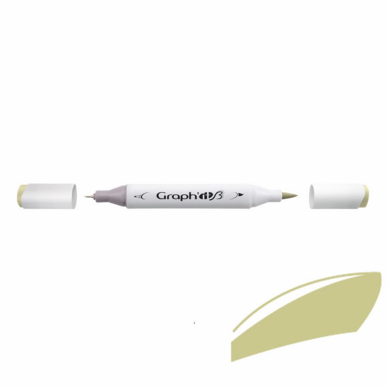 Lihová fixa GRAPH'IT oboustranná Brush & Chisel, Matcha