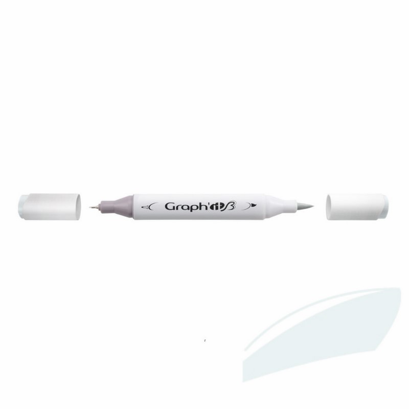Lihová fixa GRAPH'IT oboustranná Brush & Chisel, Cool Grey 0