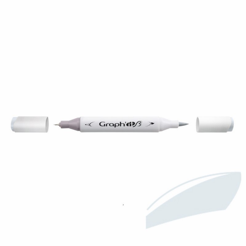 Lihová fixa GRAPH'IT oboustranná Brush & Chisel, Cool Grey 1