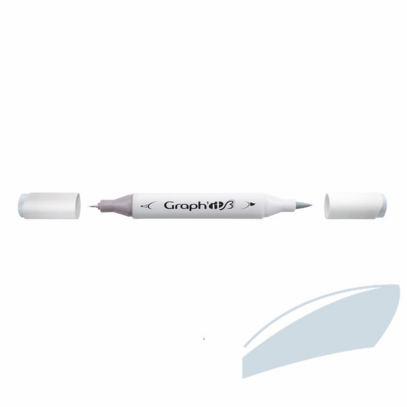 Lihová fixa GRAPH'IT oboustranná Brush & Chisel, Cool Grey 2