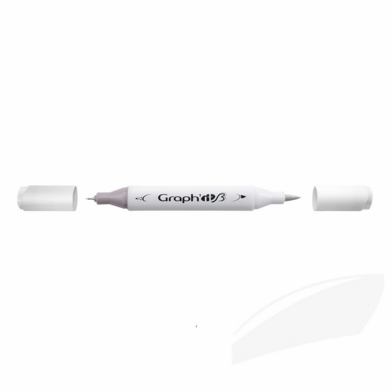 Lihová fixa GRAPH'IT oboustranná Brush & Chisel, Neutral Grey 0