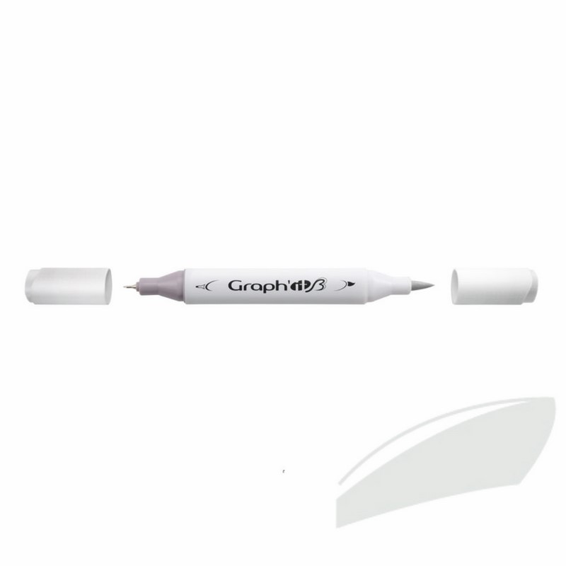 Lihová fixa GRAPH'IT oboustranná Brush & Chisel, Neutral Grey 2