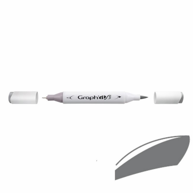 Lihová fixa GRAPH'IT oboustranná Brush & Chisel, Neutral Grey 5