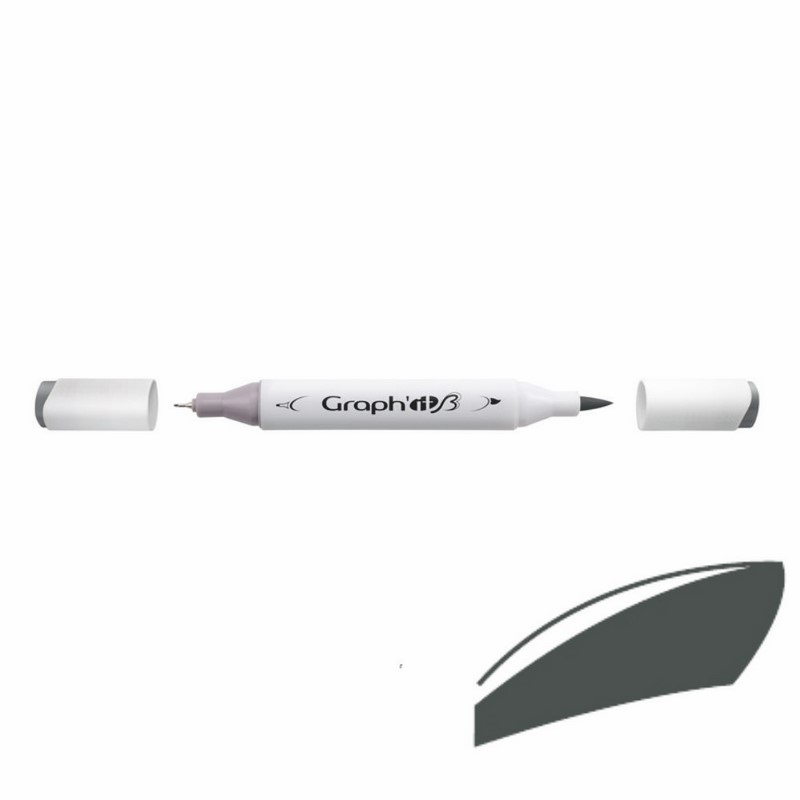 Lihová fixa GRAPH'IT oboustranná Brush & Chisel, Neutral Grey 7