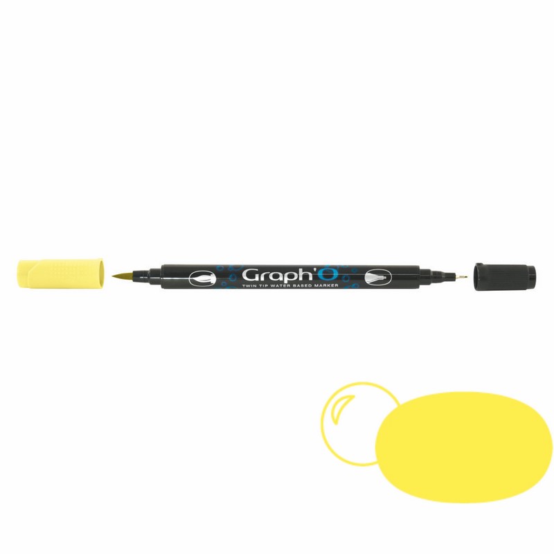 GRAPH'IT Akvarelová fixa GRAPH'O oboustranná Brush & Fine, Sun