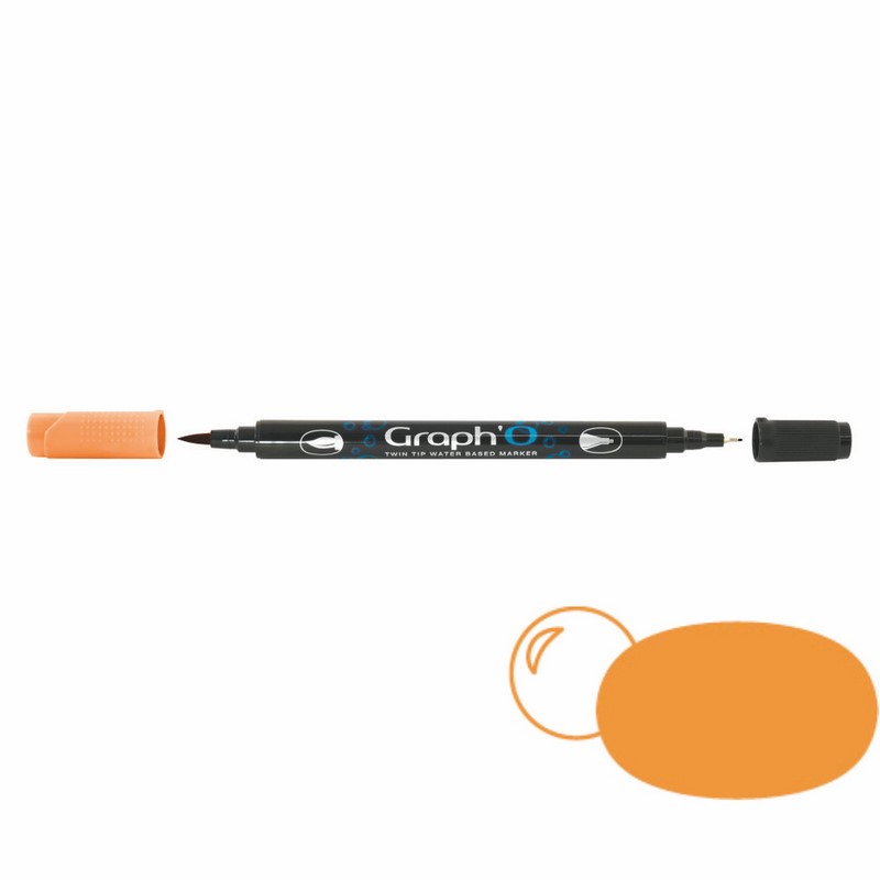 GRAPH'IT Akvarelová fixa GRAPH'O oboustranná Brush & Fine, Mango