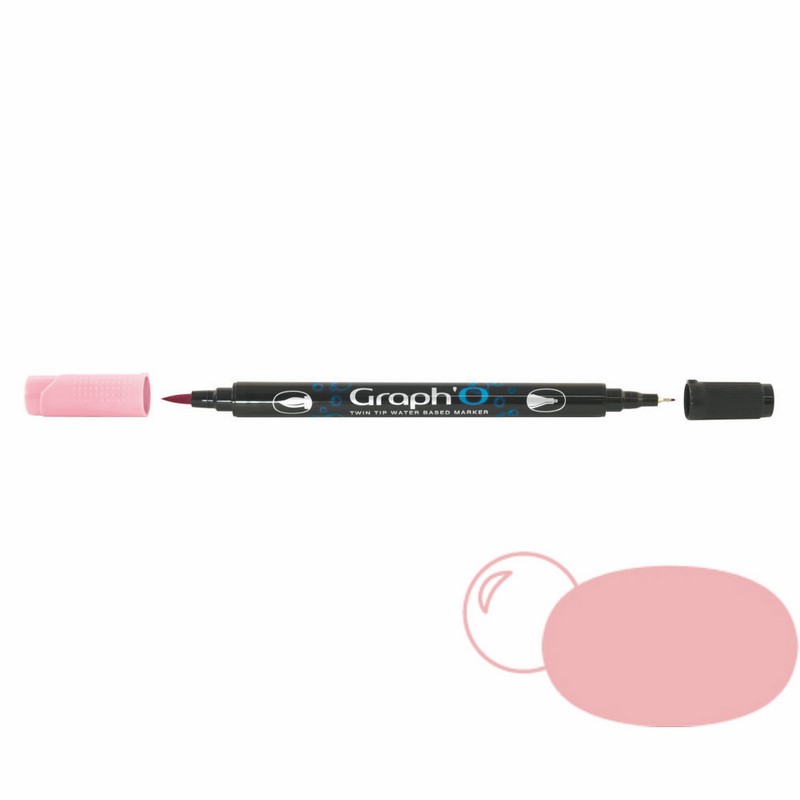 GRAPH'IT Akvarelová fixa GRAPH'O oboustranná Brush & Fine, Princess Rose