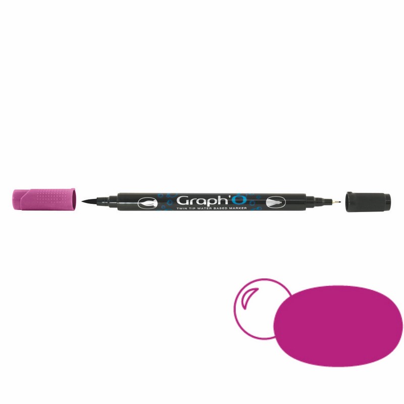 GRAPH'IT Akvarelová fixa GRAPH'O oboustranná Brush & Fine, Margaux