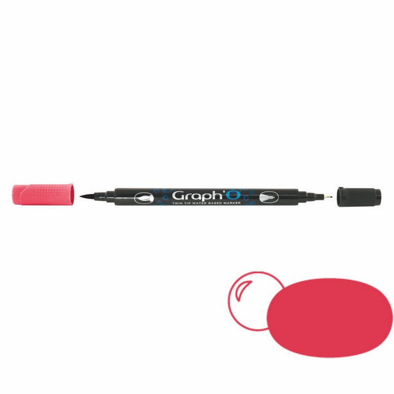 GRAPH'IT Akvarelová fixa GRAPH'O oboustranná Brush & Fine, Lipstick