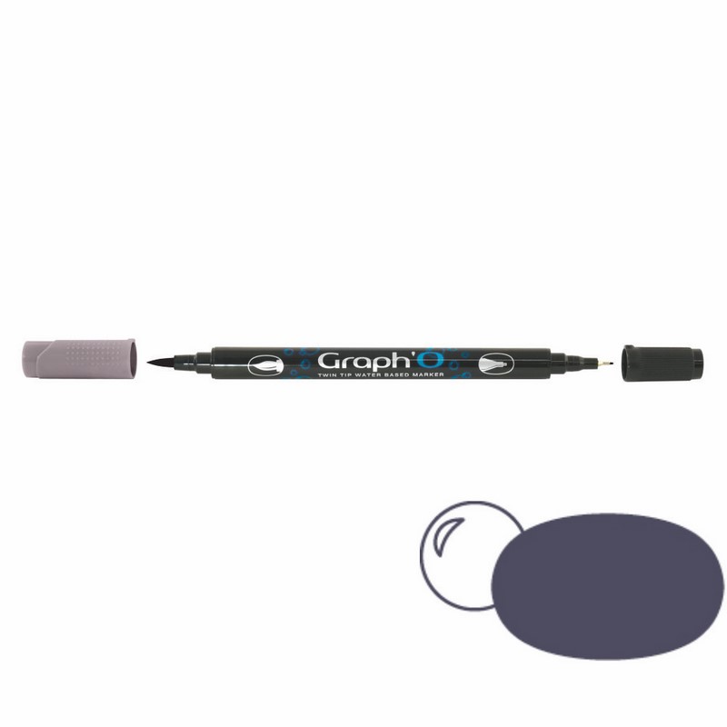 GRAPH'IT Akvarelová fixa GRAPH'O oboustranná Brush & Fine, Granit