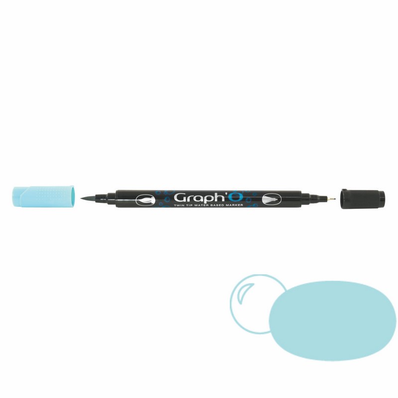 GRAPH'IT Akvarelová fixa GRAPH'O oboustranná Brush & Fine, Atoll