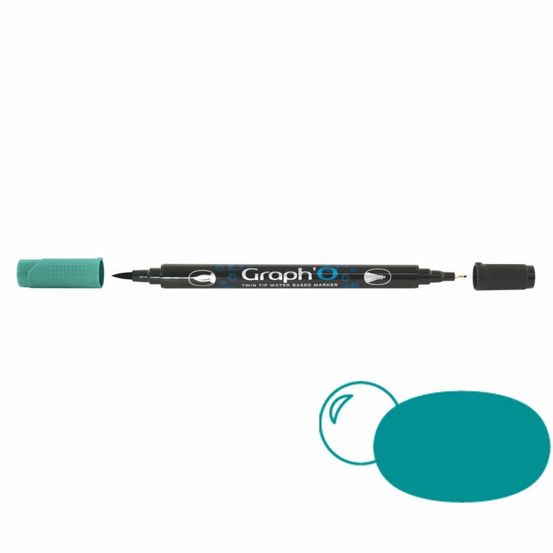 GRAPH'IT Akvarelová fixa GRAPH'O oboustranná Brush & Fine, Sequoia