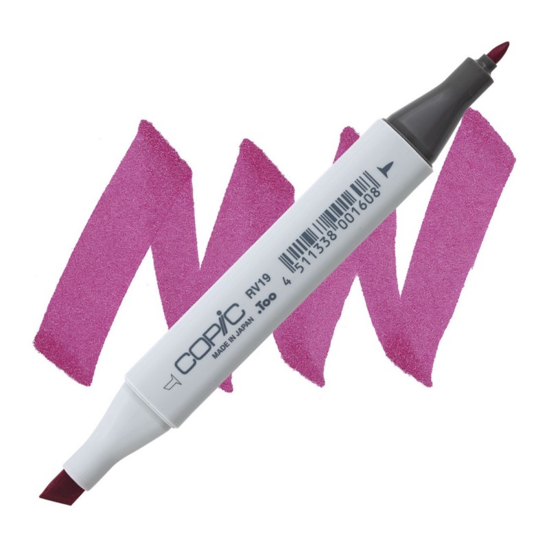 Lihová fixa COPIC Classic oboustranná Fine & Chisel, RV19 Red violet