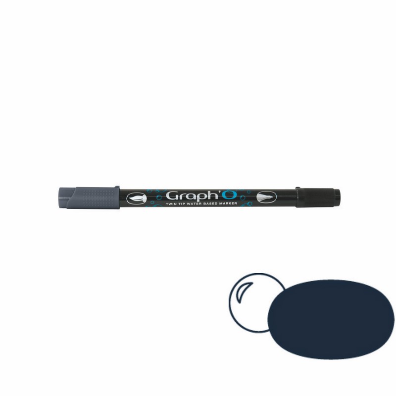 GRAPH'IT Akvarelová fixa GRAPH'O oboustranná Brush & Fine, Cool Grey