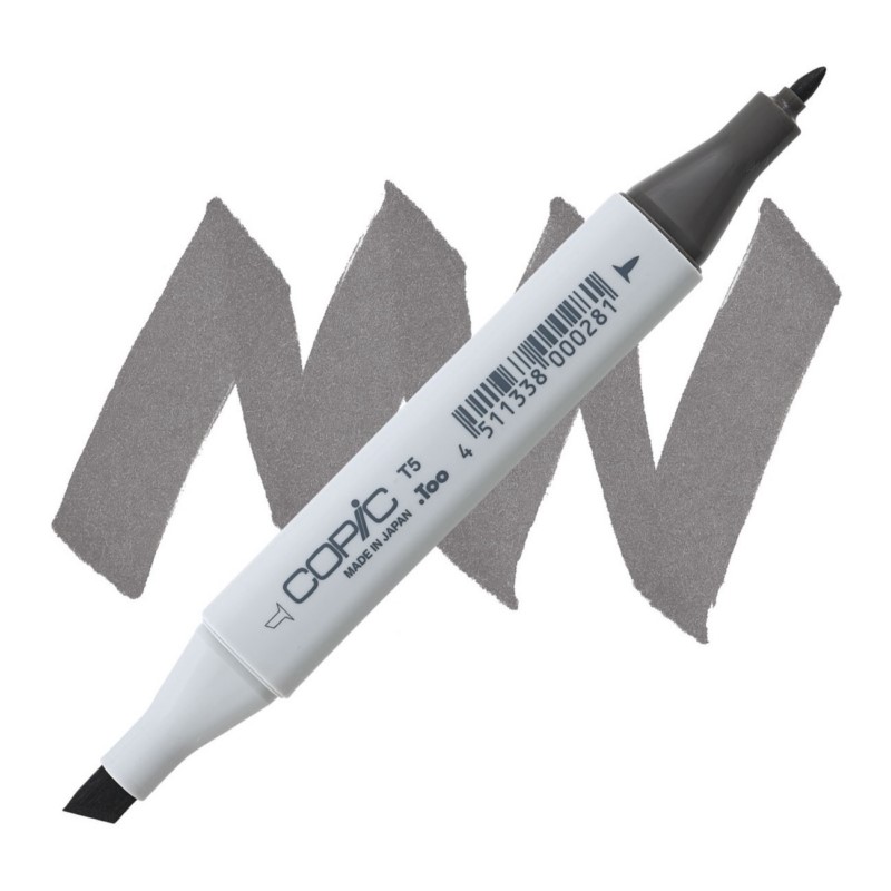 Lihová fixa COPIC Classic oboustranná Fine & Chisel, T5 Toner gray 5